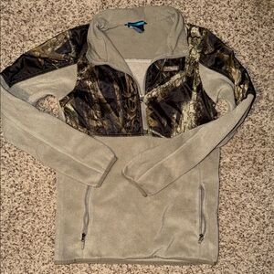 Columbia pFG kids Large fleece Camouflage Quarter-Zip Pullover